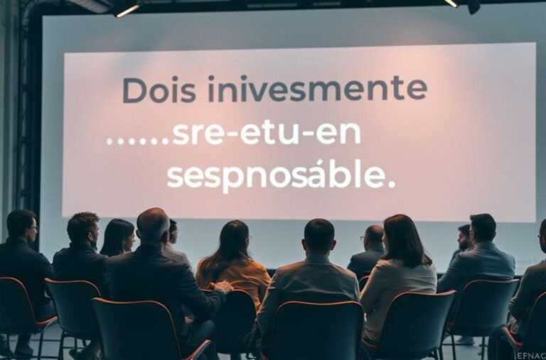 Grupo de investidores discutindo a importância de escolhas éticas em investimentos.