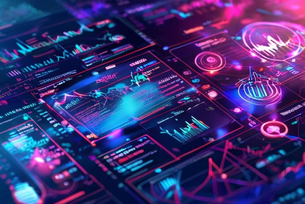 Interseção entre finanças e tecnologia, destacando a influência da inteligência artificial.